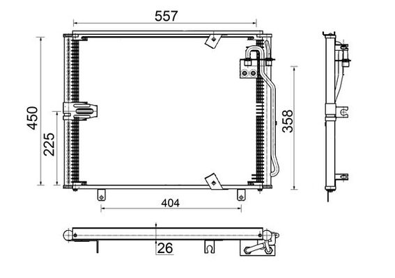 Condenser, air conditioning - AC 148 000S MAHLE