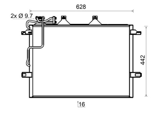 Condenser, air conditioning - AC 318 000S MAHLE
