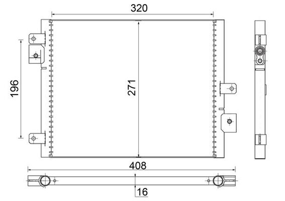 Condenser, air conditioning - AC 354 000S MAHLE