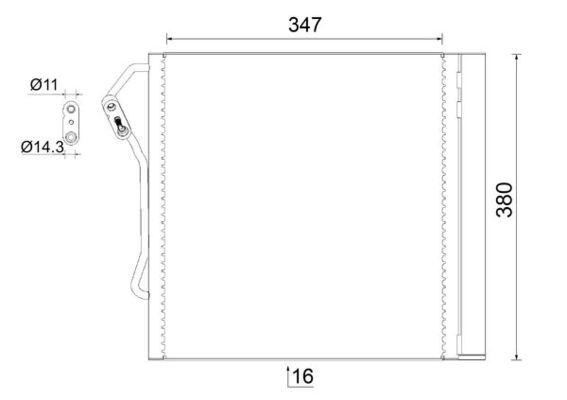 Condenser, air conditioning - AC 451 000S MAHLE