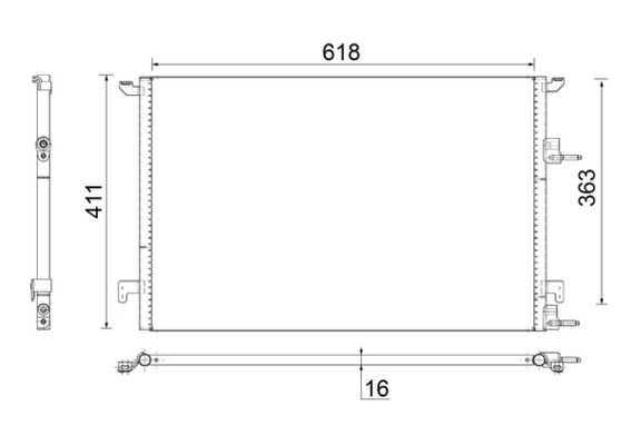 Condenser, air conditioning - AC 589 000S MAHLE
