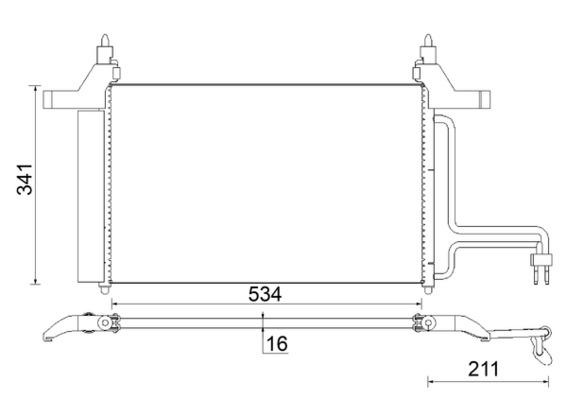 Condensatore, Climatizzatore - AC 790 000S MAHLE