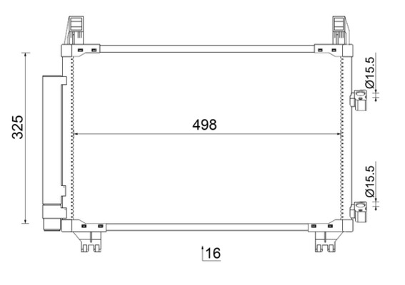 Condenser, air conditioning - AC 793 000S MAHLE