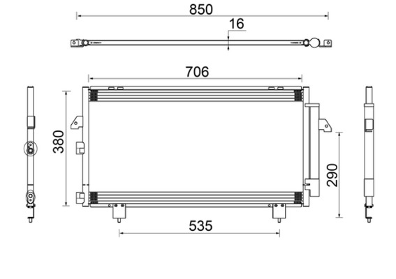 Condensatore, Climatizzatore - AC 796 000S MAHLE