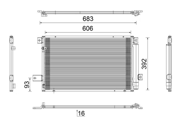 Конденсатор, кондиционер - AC 819 000S MAHLE