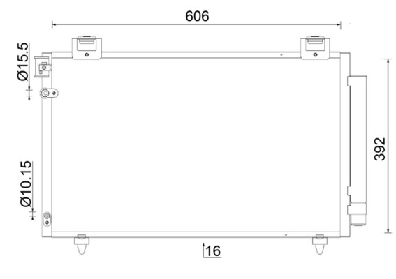 Condenser, air conditioning - AC 831 000S MAHLE