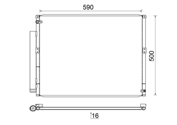 Condensatore, Climatizzatore - AC 836 000S MAHLE