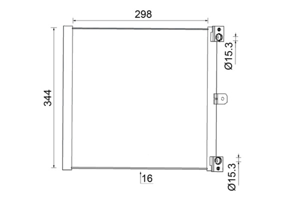 Condenser, air conditioning - AC 948 000S MAHLE