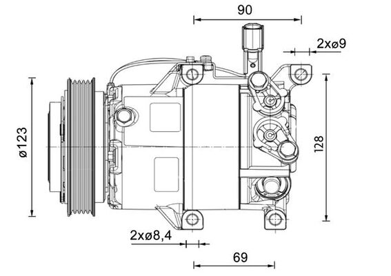 Compressor, air conditioning - ACP 1459 000P MAHLE