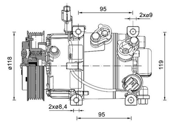 Compressore, Climatizzatore - ACP 1463 000P MAHLE