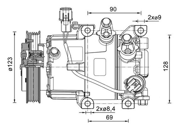 Compressore, Climatizzatore - ACP 1465 000P MAHLE