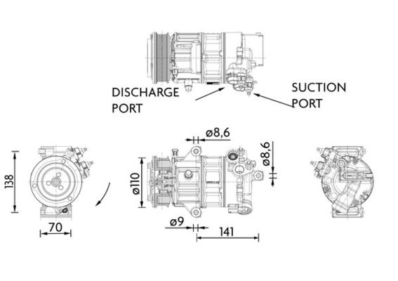 Compressor, air conditioning - ACP 1491 000P MAHLE