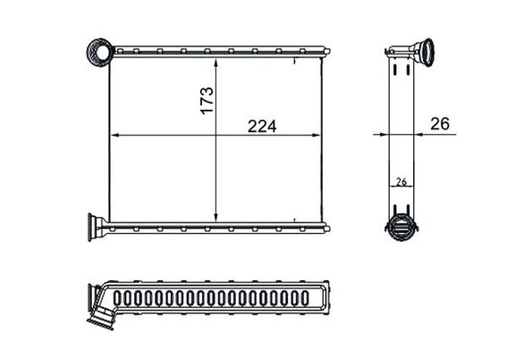 Heat Exchanger, interior heating - AH 270 000S MAHLE