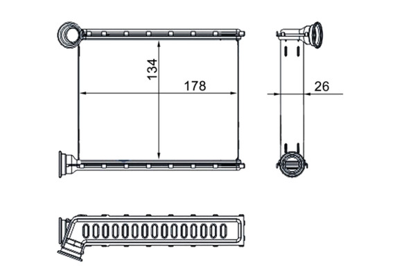 Heat Exchanger, interior heating - AH 272 000S MAHLE