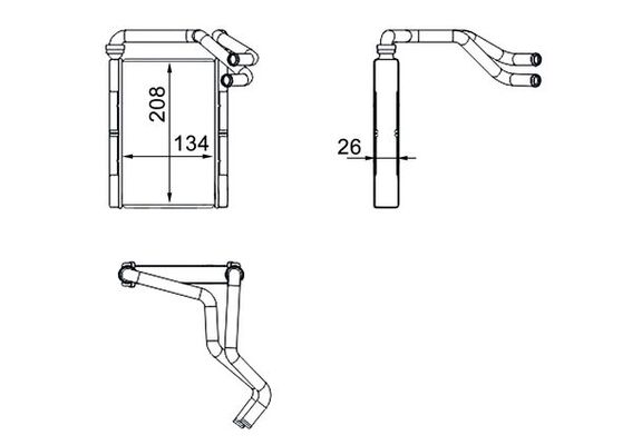 Heat Exchanger, interior heating - AH 273 000S MAHLE