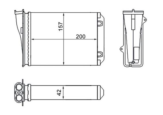 Теплообменник, отопление салона - AH 274 000S MAHLE