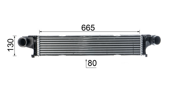 Intercooler - CI 145 000P MAHLE