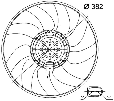 Fan, radiator - CFF 32 000S MAHLE