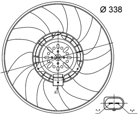 Fan, radiator - CFF 33 000S MAHLE
