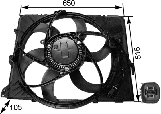 Fan, radiator - CFF 264 000S MAHLE