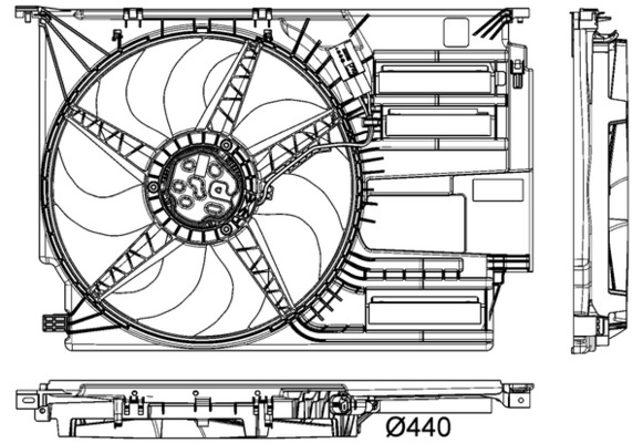 Fan, radiator - CFF 403 000P MAHLE