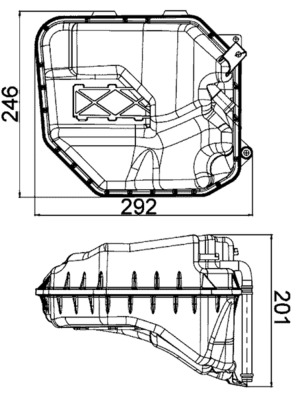 Expansion Tank, coolant - CRT 9 000S MAHLE