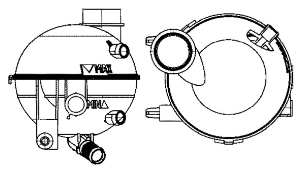 Expansion Tank, coolant - CRT 18 000S MAHLE