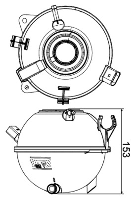 Serbatoio compensazione, Refrigerante - CRT 19 000S MAHLE