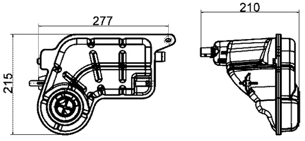 Expansion Tank, coolant - CRT 20 000S MAHLE