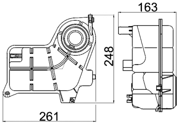 Expansion Tank, coolant - CRT 24 000S MAHLE