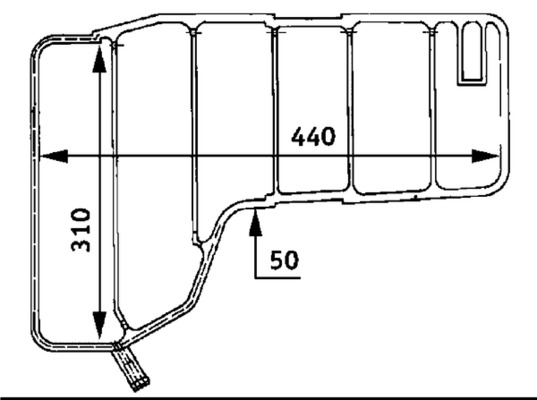 Expansion Tank, coolant - CRT 38 000S MAHLE