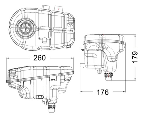 Expansion Tank, coolant - CRT 60 000S MAHLE