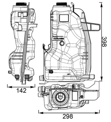 Expansion Tank, coolant - CRT 76 000S MAHLE