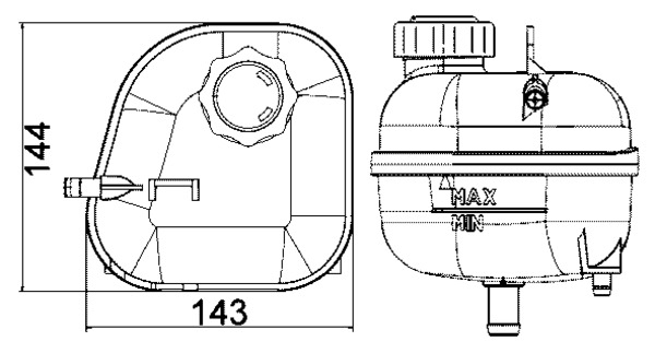 Serbatoio compensazione, Refrigerante - CRT 85 001S MAHLE
