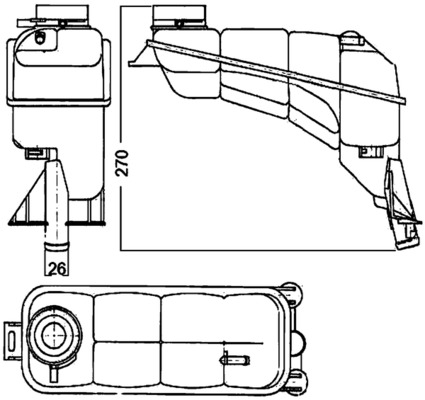Expansion Tank, coolant - CRT 117 000S MAHLE