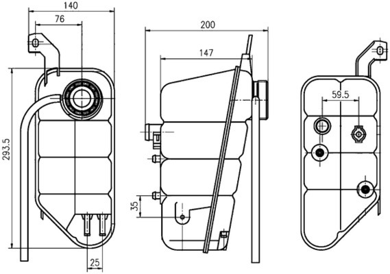 Expansion Tank, coolant - CRT 118 000S MAHLE