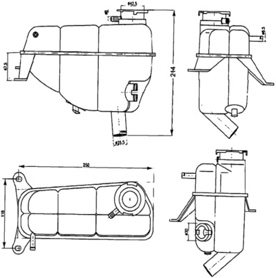 Expansion Tank, coolant - CRT 121 000S MAHLE