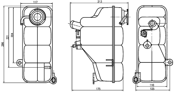 Expansion Tank, coolant - CRT 123 000S MAHLE