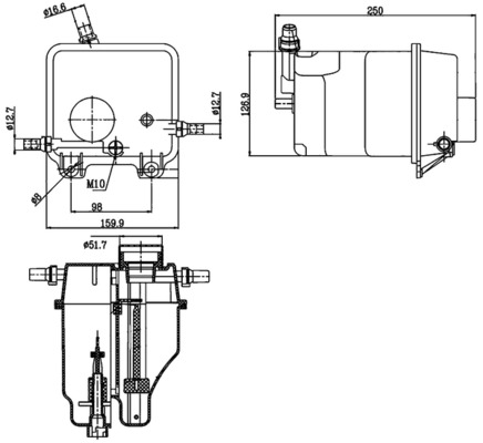 Serbatoio compensazione, Refrigerante - CRT 125 000S MAHLE