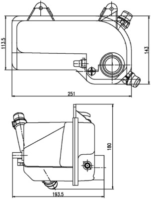 Expansion Tank, coolant - CRT 204 000S MAHLE