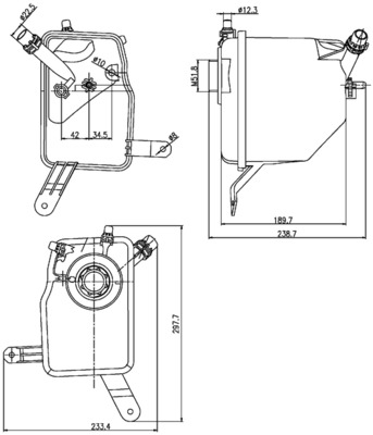 Expansion Tank, coolant - CRT 205 000S MAHLE