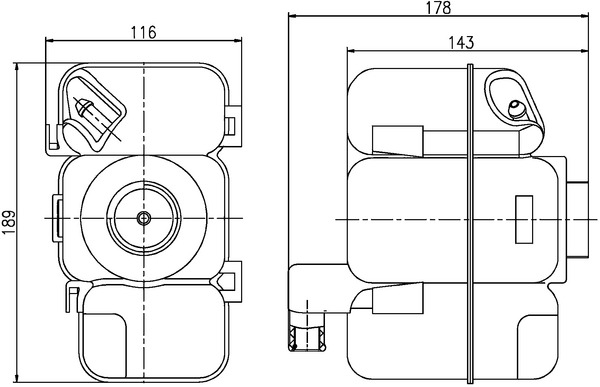 Expansion Tank, coolant - CRT 206 000S MAHLE