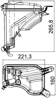 išsiplėtimo bakelis, aušinimo skystis - CRT 207 000S MAHLE