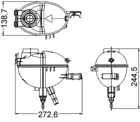 Serbatoio compensazione, Refrigerante - CRT 209 000S MAHLE