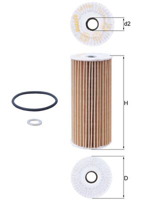 Oil Filter - OX 1048D MAHLE