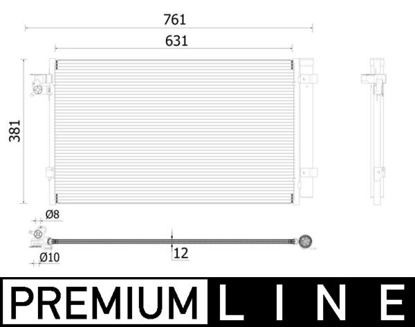 Condensatore, Climatizzatore - AC 896 000P MAHLE