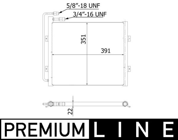 Condensatore, Climatizzatore - AC 940 000P MAHLE