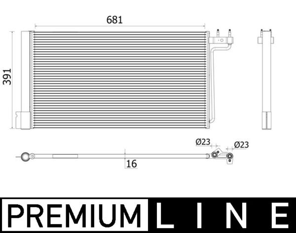 Condensatore, Climatizzatore - AC 941 000P MAHLE