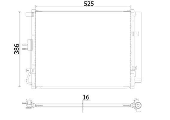 Condenser, air conditioning - AC 957 000S MAHLE