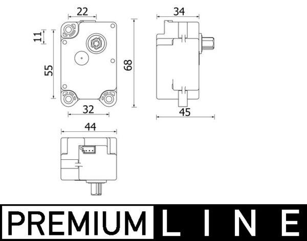 Stellelement, Mischklappe - AA 71 000P MAHLE